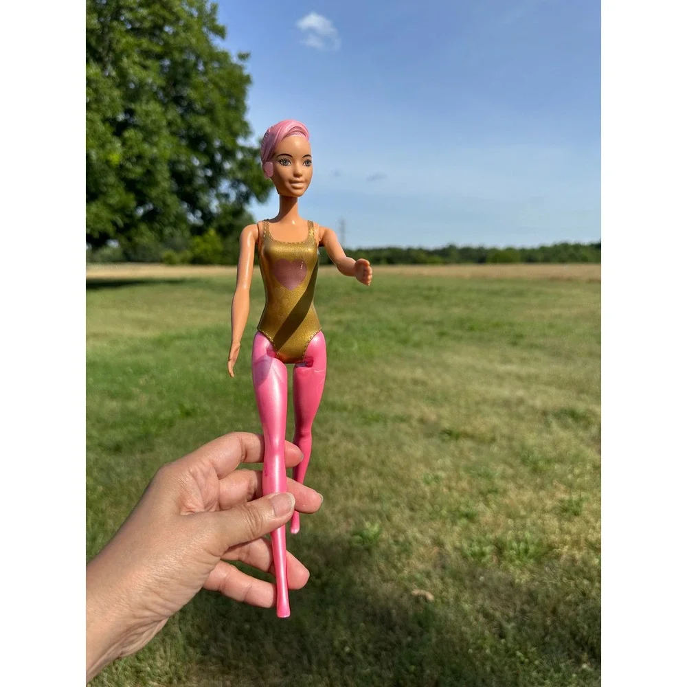 Barbie Doll Lot of 5 Ballerina Rainbow Fashion Gold‎ Swimsuit Multi-Color Hair